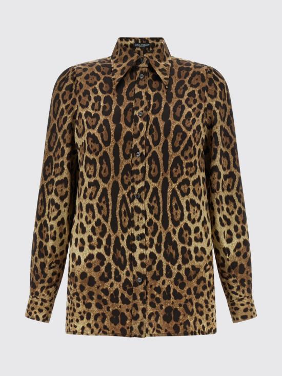 26SS 돌체앤가바나 레오파드 프린트 새틴 셔츠 F5S48TFS1GT HY13M Multicolor - DOLCE & GABBANA