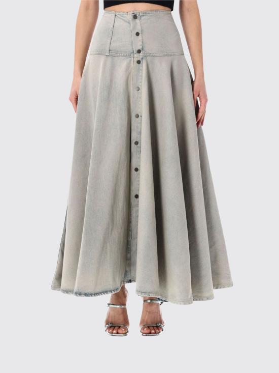 26SS 하이쿠레 롱 스커트 HEW08110DF203 L0932 Denim