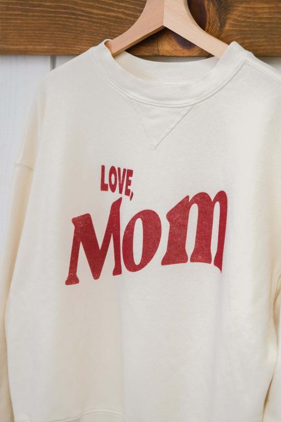  베스트 리가즈 스웨터 엄마가 보내는 안부 엽서 기념 스웨트셔츠 빈티지 화이트 - BEST REGARDS