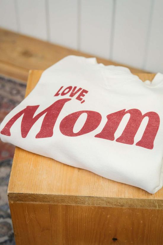  베스트 리가즈 스웨터 엄마가 보내는 안부 엽서 기념 스웨트셔츠 빈티지 화이트 - BEST REGARDS