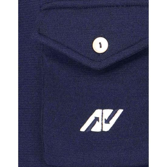  오트리 가디건 사이드 스트라이프  블루 - AUTRY