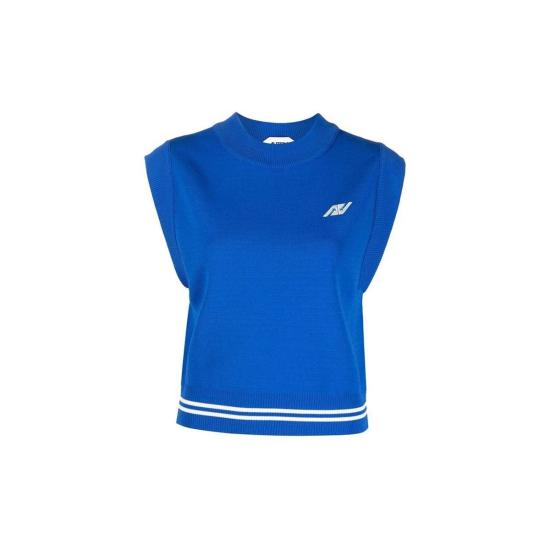  오트리 베스트 니트 조끼 (블루) - AUTRY