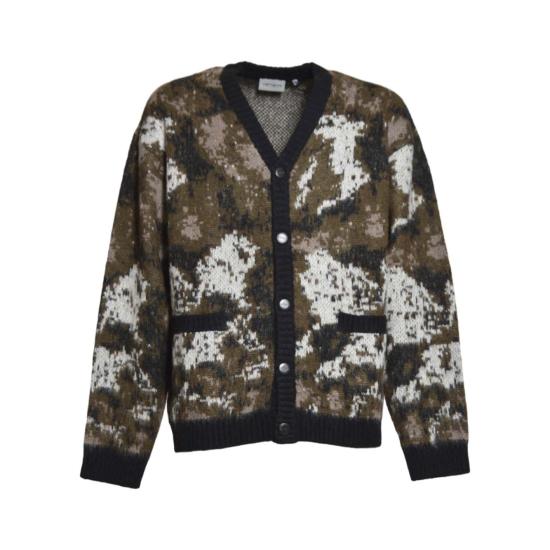 26SS 칼하트 WIP 머튼 가디건 와일드 도그 자카드 I035391 38XXX Marrone