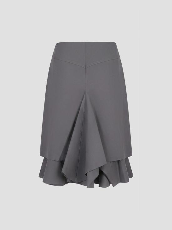 26SS FIDAN NOVRUZOVA 미디 스커트 ESKTCG COOLGRY COOL GREY - OTHER BRANDS