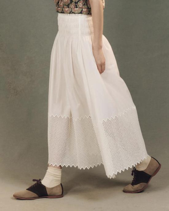  더 그레이트 롱 스커트 그레이트 카나리 스커트 허니콤 아일렛 - THE GREAT