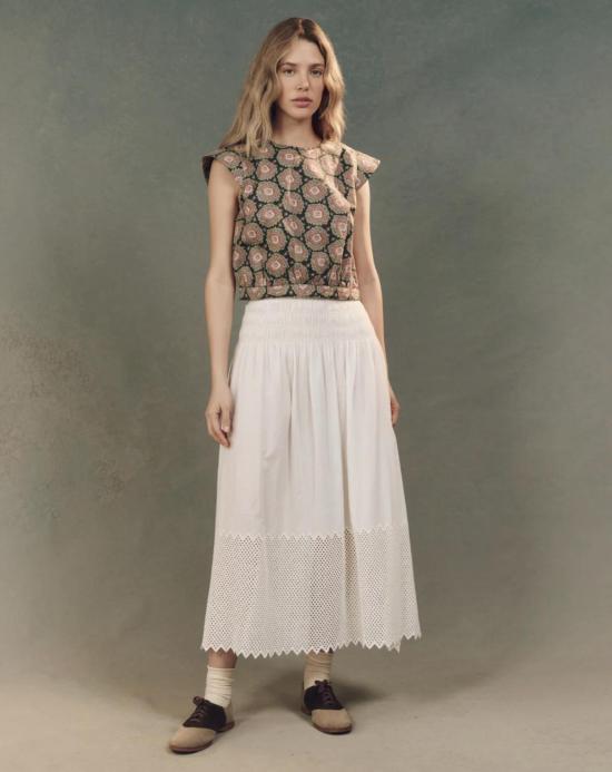  더 그레이트 롱 스커트 그레이트 카나리 스커트 허니콤 아일렛