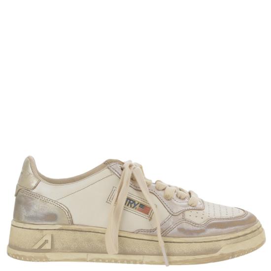 26SS 오트리 스니커즈 AVLWMT10METALLEATSILVPLAT Neutrals