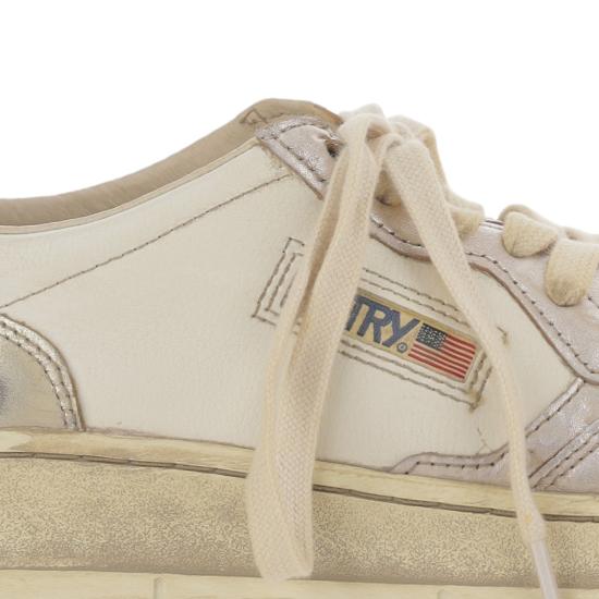 26SS 오트리 스니커즈 AVLWMT10METALLEATSILVPLAT Neutrals - AUTRY