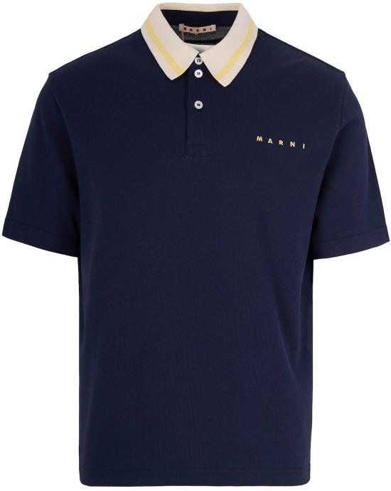 26SS 마르니 폴로 티셔츠 POMU0051LSUTC59900B99 NAVY