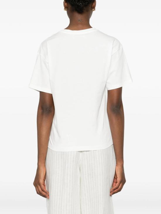 26SS 에르마노 피렌제 반팔 티셔츠 D48EL040EE9 MFB63 Off white ecru nero - ERMANNO FIRENZE