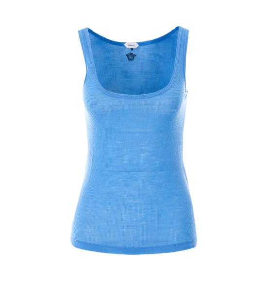 26SS 베르사체 민소매 티셔츠 1023698 1A175481V440 Blue - VERSACE