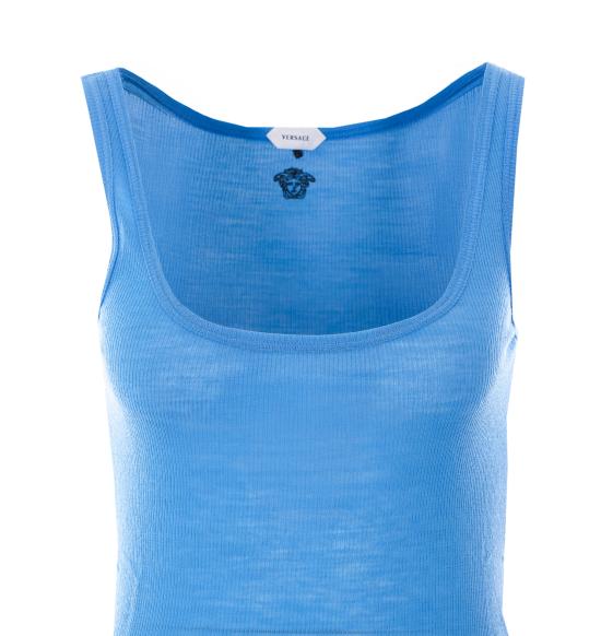 26SS 베르사체 민소매 티셔츠 1023698 1A175481V440 Blue - VERSACE