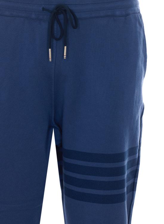 26SS 톰브라운 솔리드 루프백 오버다이 4바 스웨트팬츠 MJQ243A J0007415 Blue - THOM BROWNE