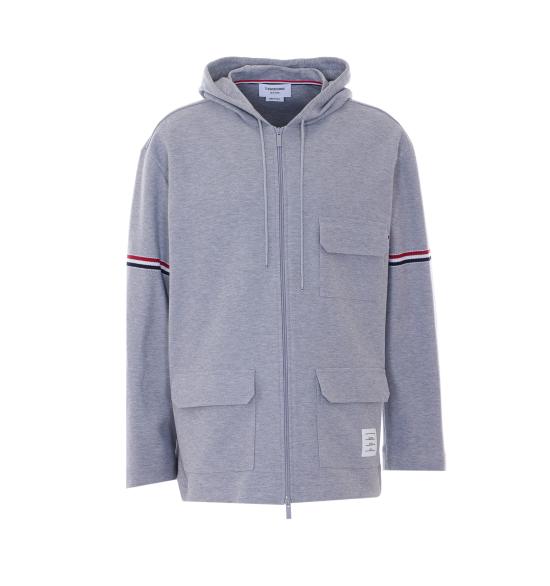 26SS 톰브라운 더블 페이스 테크 트윌 오버사이즈 암밴드 파카 MJT567A J0250050 Grey