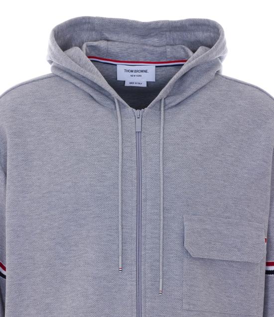 26SS 톰브라운 더블 페이스 테크 트윌 오버사이즈 암밴드 파카 MJT567A J0250050 Grey - THOM BROWNE