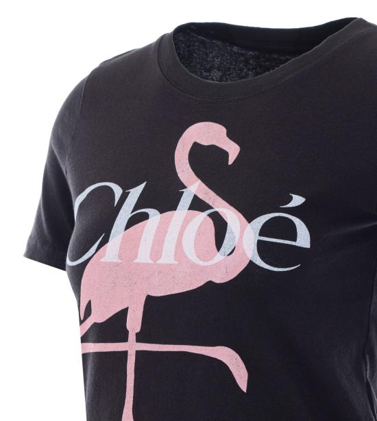 26SS 끌로에 반팔 티셔츠 26SJH08194 070 Black - CHLOE