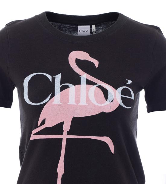 26SS 끌로에 반팔 티셔츠 26SJH08194 070 Black - CHLOE