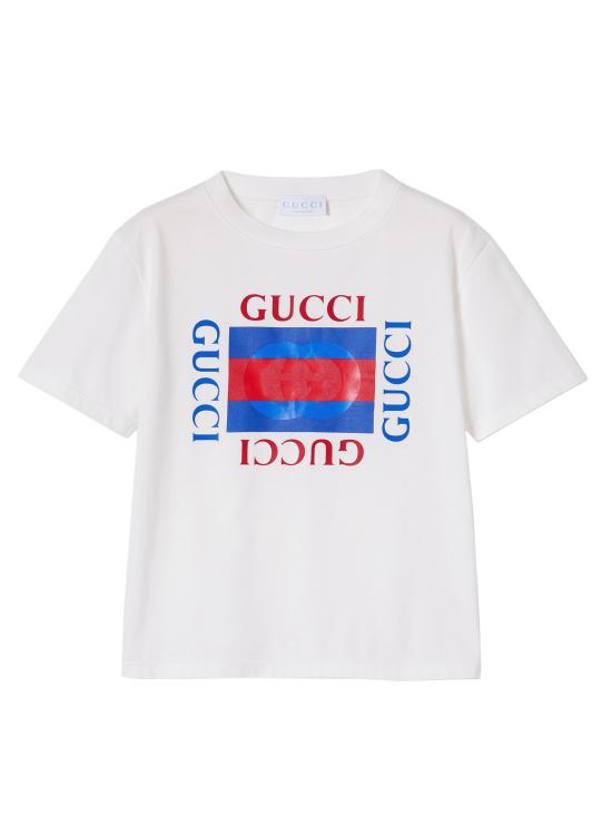 26SS [키즈] 구찌 티셔츠 575114XJHO8 9214 Bianco