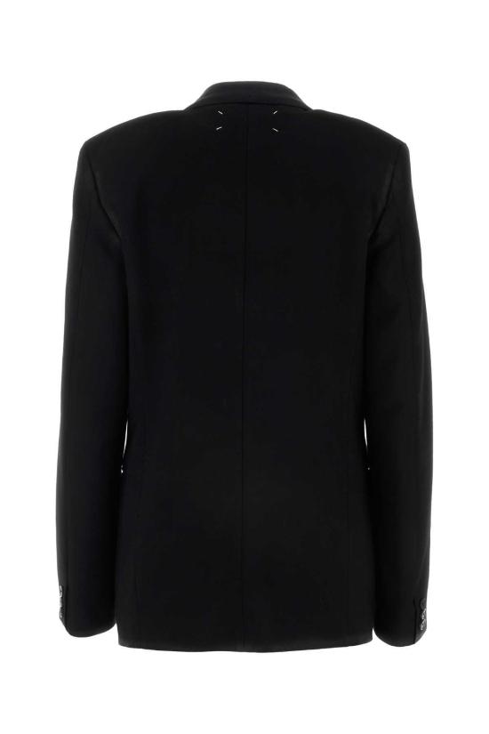  마르지엘라 수트 자켓 Maison Margiela 블랙 개버딘 블레이저 Blackshiny - MAISON MARGIELA