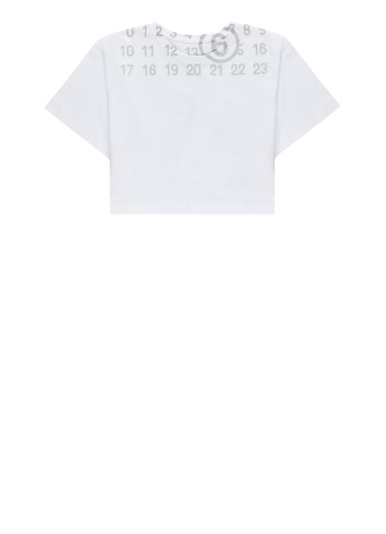 26SS [키즈] MM6 메종마르지엘라 티셔츠 M61017 MM02YM6100 Bianco