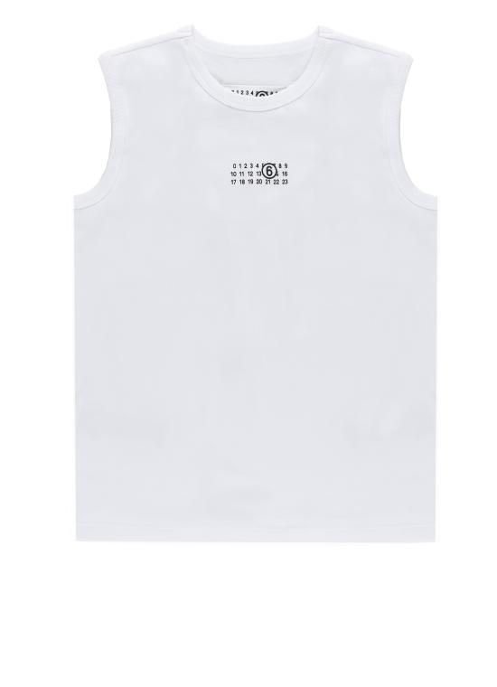 26SS [키즈] MM6 메종마르지엘라 탑 M60575 MM009M6100 Bianco