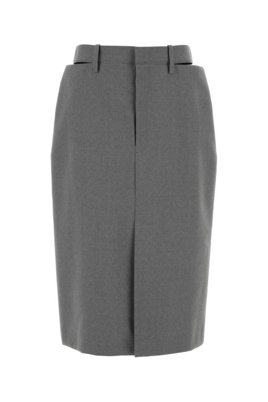 26SS 질샌더 미디 스커트 J03MA0287J40249 024 Grey