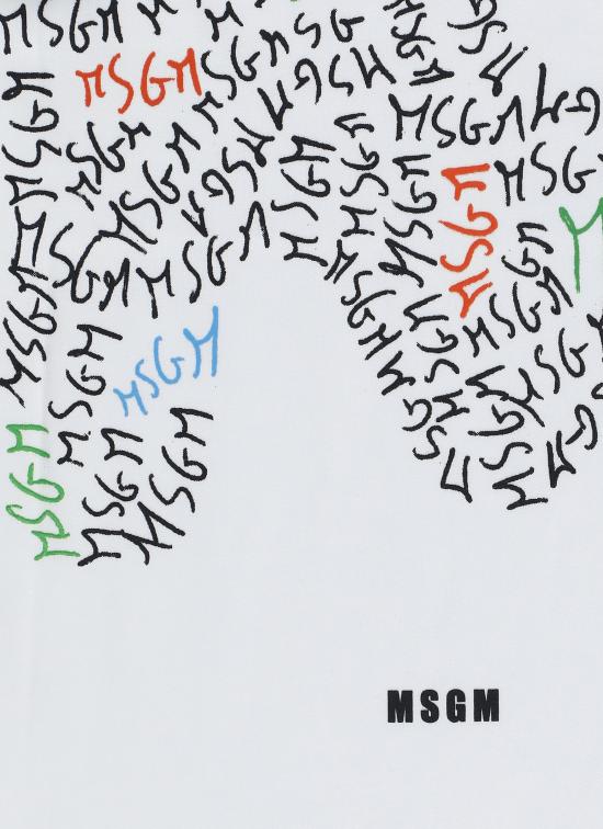 26SS [키즈] 엠에스지엠 티셔츠 S6MSJBTH232 001 Bianco - MSGM