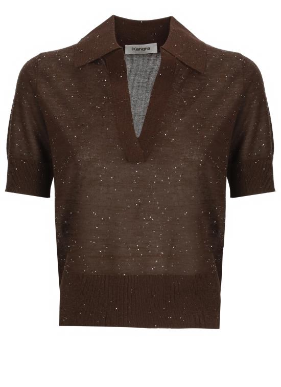 26SS 캉그라 폴로 티셔츠 390026 833 Marrone