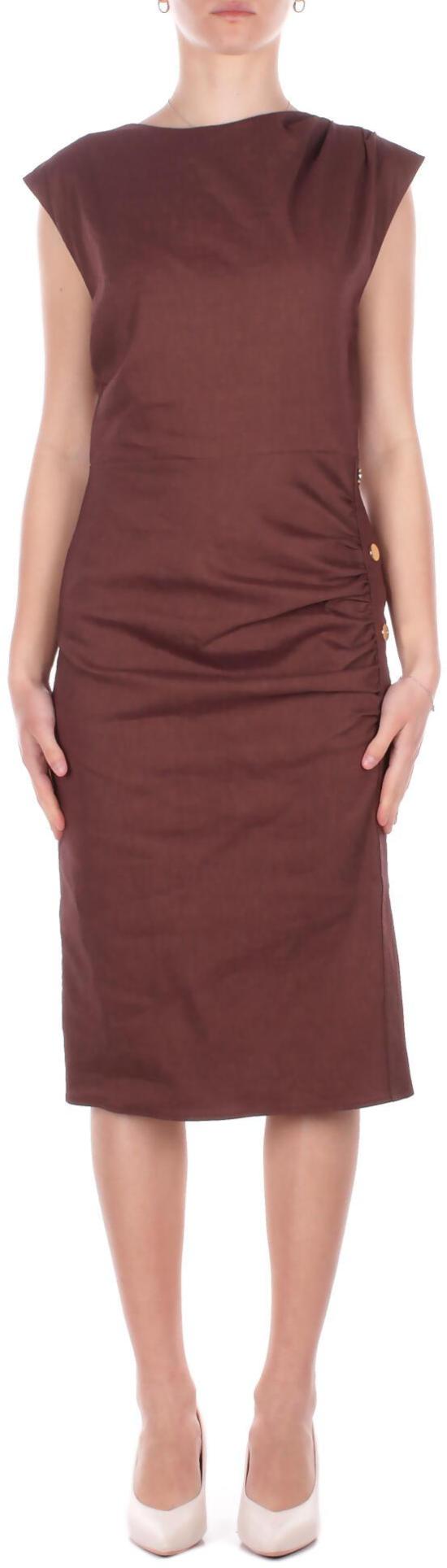 26SS 핑코 미디 원피스 106521A34IL78 BROWN