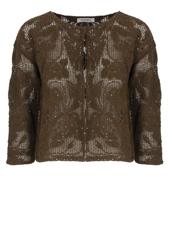 26SS 캉그라 가디건 393058 133 Marrone