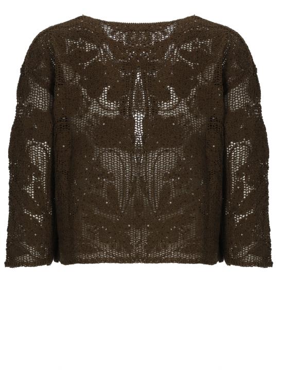 26SS 캉그라 가디건 393058 133 Marrone - KANGRA