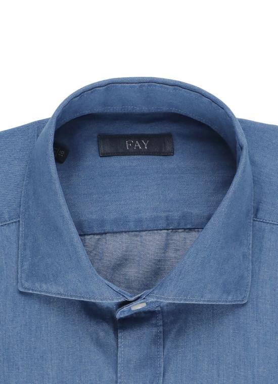 26SS 페이 긴팔 셔츠 NCMA152115LMJP U200 Blue - FAY