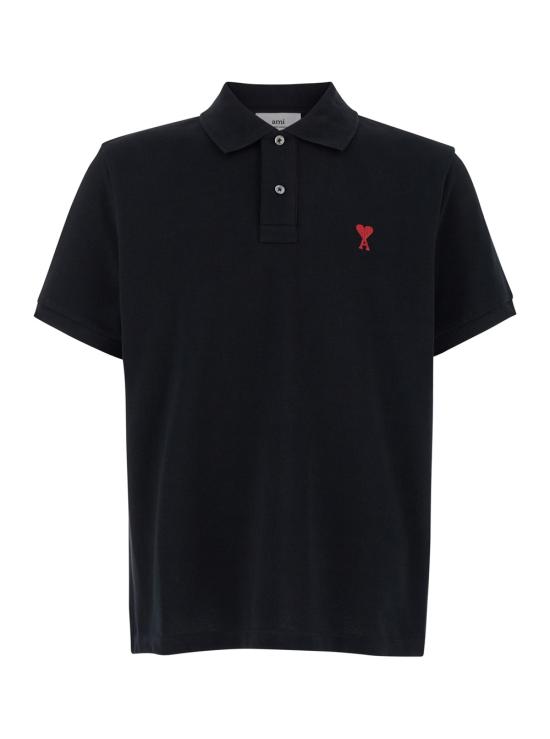 26FW 아미 스몰 하트 로고 폴로 셔츠 BFUPL001760001 Black