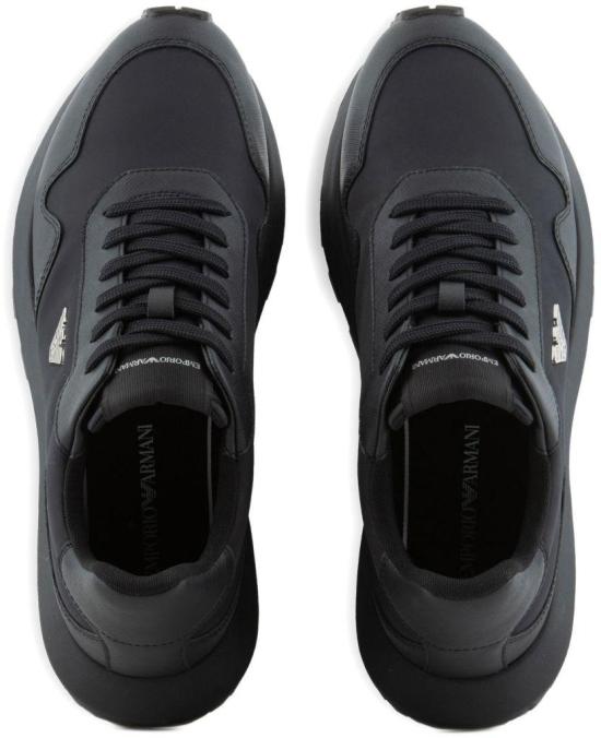26FW 엠포리오 아르마니 스니커즈 EM003738AF19532MC005 BLACK - EMPORIO ARMANI