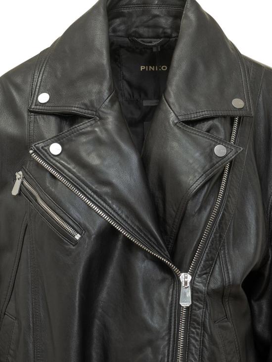 26SS 핑코 바이커 자켓 106231A31XZ99 BLACK - PINKO