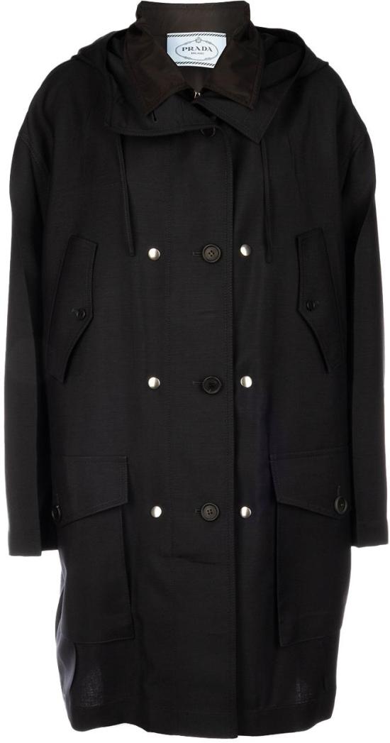 26SS 프라다 싱글 브레스티드 키드 모헤어 앤 리나일론 코트 P620T19CYF0008 DIVERS