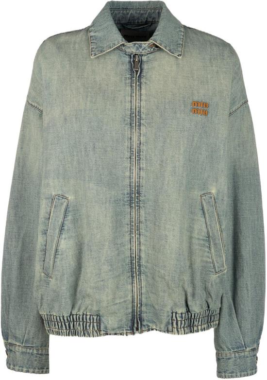 26SS 미우미우 샴브레이 블루종 자켓 GWB14918JIF0076 DIVERS