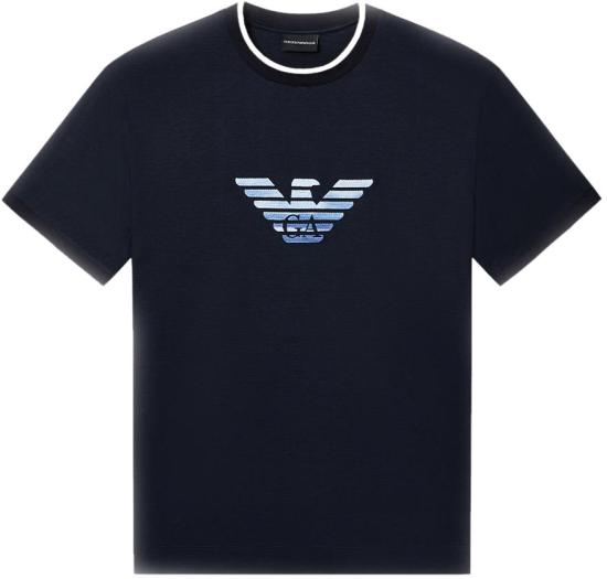 26SS 엠포리오 아르마니 반팔 티셔츠 EM005271AF10017UB118 BLUE