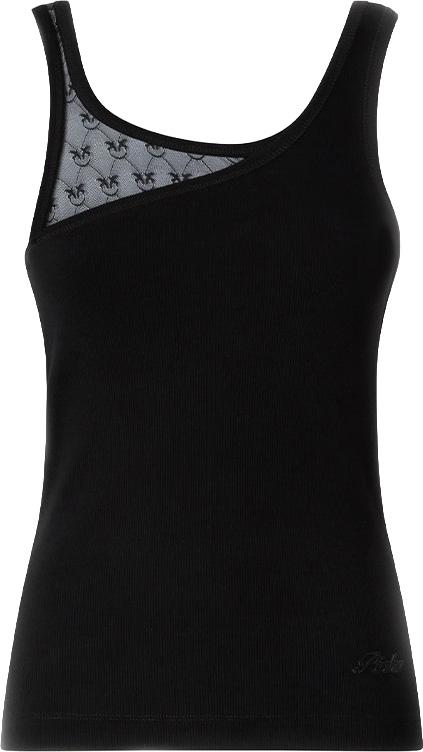 26SS 핑코 민소매 티셔츠 106461A362Z99 BLACK