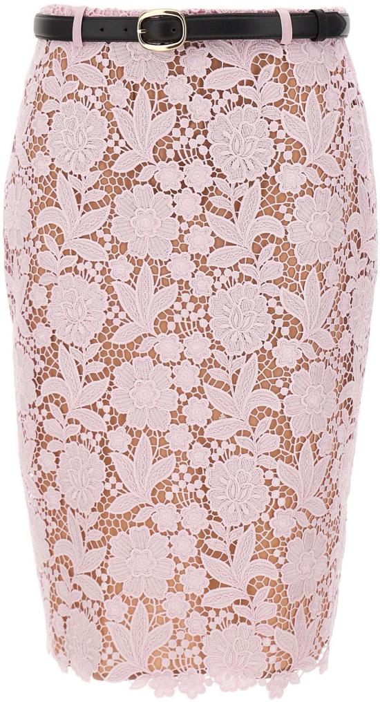 26SS 셀프 포트레이트 미디 스커트 182MSKPPINK