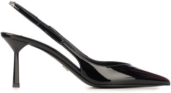 26SS 프라다 페이턴트 레더 슬링백 펌프스 1I447OFB075069F0002 DIVERS