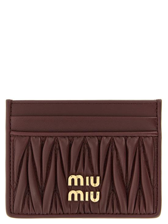 26SS 미우미우 마테라쎄 카드 나파레더 카드홀더 5MC076AFPPF0007 Bordeaux
