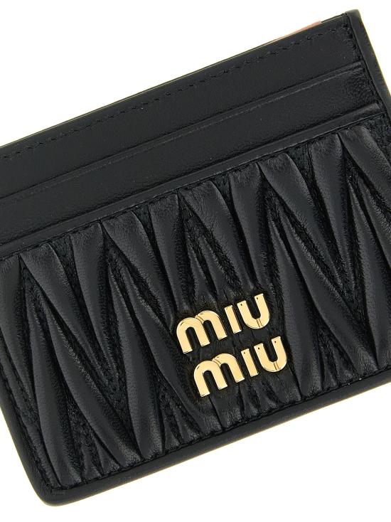 26SS 미우미우 마테라쎄 카드 나파레더 카드홀더 5MC076AFPPF0002 Black - MIU MIU