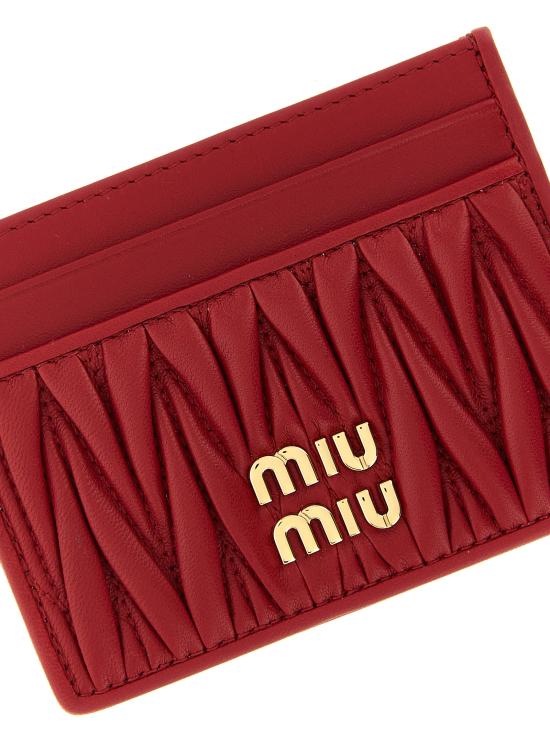 26SS 미우미우 마테라쎄 카드 나파레더 카드홀더 5MC076AFPPF0011 Red - MIU MIU