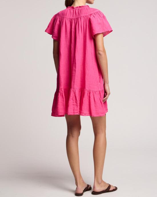  벨벳 숏 원피스 리비 드레스 핑크 - VELVET