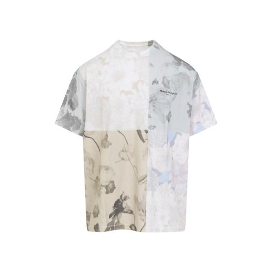 26SS 마르지엘라 반팔 티셔츠 S67GC0052 S24575 978 BEIGE FLOWERS - MAISON MARGIELA