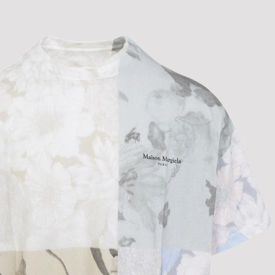 26SS 마르지엘라 반팔 티셔츠 S67GC0052 S24575 978 BEIGE FLOWERS - MAISON MARGIELA