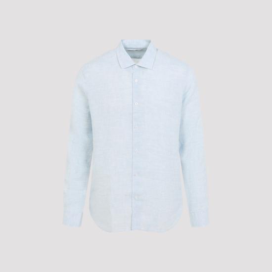 26SS 올레바 브라운 긴팔 셔츠 275612 PALE BLUE WHITE