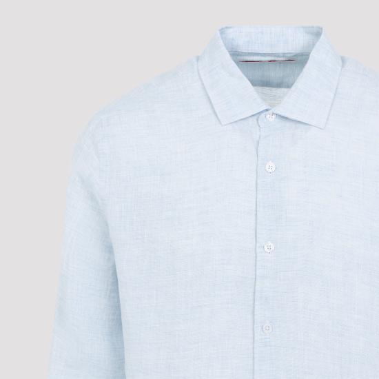 26SS 올레바 브라운 긴팔 셔츠 275612 PALE BLUE WHITE - ORLEBAR BROWN