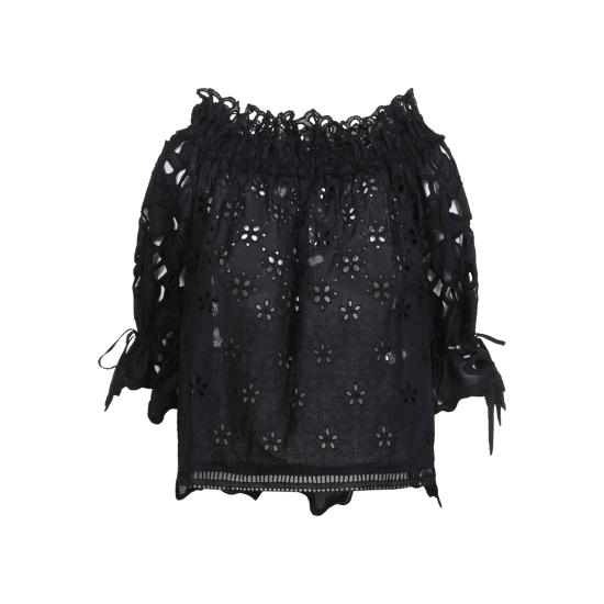 26SS 에르마노 설비노 블라우스 D484K606QYD 95708 BLACK - ERMANNO SCERVINO